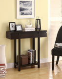 Contemporary 1-drawer Rectangular Console Table Cappuccino