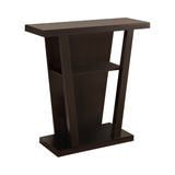 Contemporary 2-shelf Console Table Cappuccino