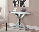 Reventlow Modern X-shaped Base Console Table Clear Mirror