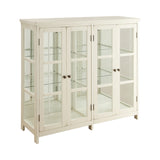 Casual 4-door Display Accent Cabinet White