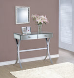 Contemporary 2-drawer Console Table Clear Mirror