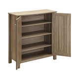 Country Rustic 4-shelf Shoe Cabinet Dark Taupe