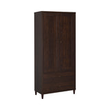 Casual 2-door Tall Accent Cabinet Rustic Tobacco