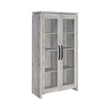 Contemporary 2-door Tall Cabinet Grey Driftwood