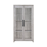 Contemporary 2-door Tall Cabinet Grey Driftwood