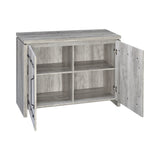 Country Rustic 2-door Accent Cabinet Grey Driftwood