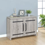 Country Rustic 2-door Accent Cabinet Grey Driftwood