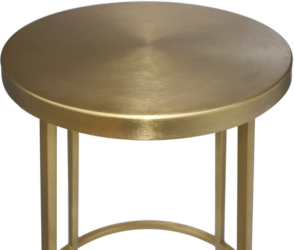 Tyson Iron Contemporary Gold Iron Bar Stool - 14" W x 14" D x 30" H