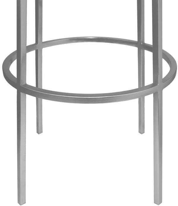Tyson Iron Contemporary Silver Iron Bar Stool - 14" W x 14" D x 30" H