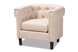 Bisset Classic Traditional Fabric Upholstered Chesterfield Chair