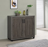 Country Rustic Wooden 2-door Accent Cabinet Weathered Grey