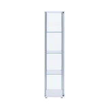 Contemporary Rectangular 4-shelf Curio Cabinet and Clear