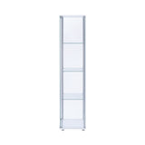 Contemporary Rectangular 4-shelf Curio Cabinet and Clear