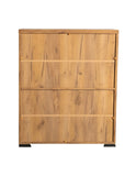 Casual Metal Mesh Door Accent Cabinet Golden Oak