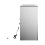 Contemporary 2-door Accent Cabinet Clear Mirror and Silver