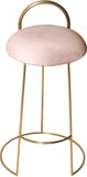 Ring Velvet / Engineered Wood / Iron / Foam Contemporary Pink Velvet Counter Stool - 18" W x 18" D x 31" H