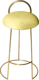 Ring Velvet / Engineered Wood / Iron / Foam Contemporary Yellow Velvet Counter Stool - 18" W x 18" D x 31" H