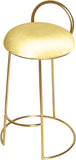 Ring Velvet / Engineered Wood / Iron / Foam Contemporary Yellow Velvet Counter Stool - 18" W x 18" D x 31" H