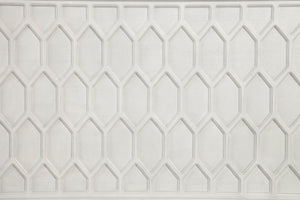 Denver Queen Panel Bed – Elegant Honeycomb Design in Light Grey Stain, Perfect for Any Bedroom Decor