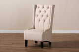 Baxton Studio Dorais Transitional Beige Fabric Upholstered Accent Chair