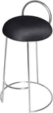 Ring Velvet / Engineered Wood / Iron / Foam Contemporary Black Velvet Counter Stool - 18" W x 18" D x 31" H