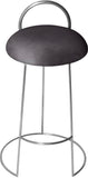 Ring Velvet / Engineered Wood / Iron / Foam Contemporary Grey Velvet Counter Stool - 18" W x 18" D x 31" H