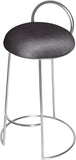 Ring Velvet / Engineered Wood / Iron / Foam Contemporary Grey Velvet Counter Stool - 18" W x 18" D x 31" H