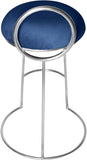 Ring Velvet / Engineered Wood / Iron / Foam Contemporary Navy Velvet Counter Stool - 18" W x 18" D x 31" H