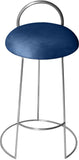 Ring Velvet / Engineered Wood / Iron / Foam Contemporary Navy Velvet Counter Stool - 18" W x 18" D x 31" H