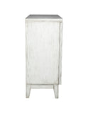 Casual Accent Cabinet with Carved Door Antique White