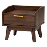 Lena Mid-Century Modern Walnut Brown Finished Wood 3-Piece Storage Set