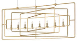 Metro Gold Rectangular Chandelier