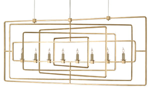 Metro Gold Rectangular Chandelier