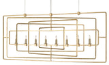 Metro Gold Rectangular Chandelier