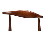 Baxton Studio Aeron Mid-Century Modern Light Gray Fabric Upholstered Walnut Finished Wood Dining Chair Set of 2
