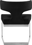 Alexandra Velvet / Engineered Wood / Metal / Foam Contemporary Black Velvet Dining Chair - 22" W x 22" D x 29" H