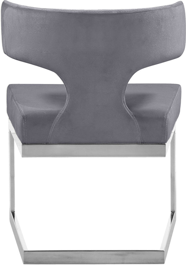 Alexandra Velvet / Engineered Wood / Metal / Foam Contemporary Grey Velvet Dining Chair - 22" W x 22" D x 29" H