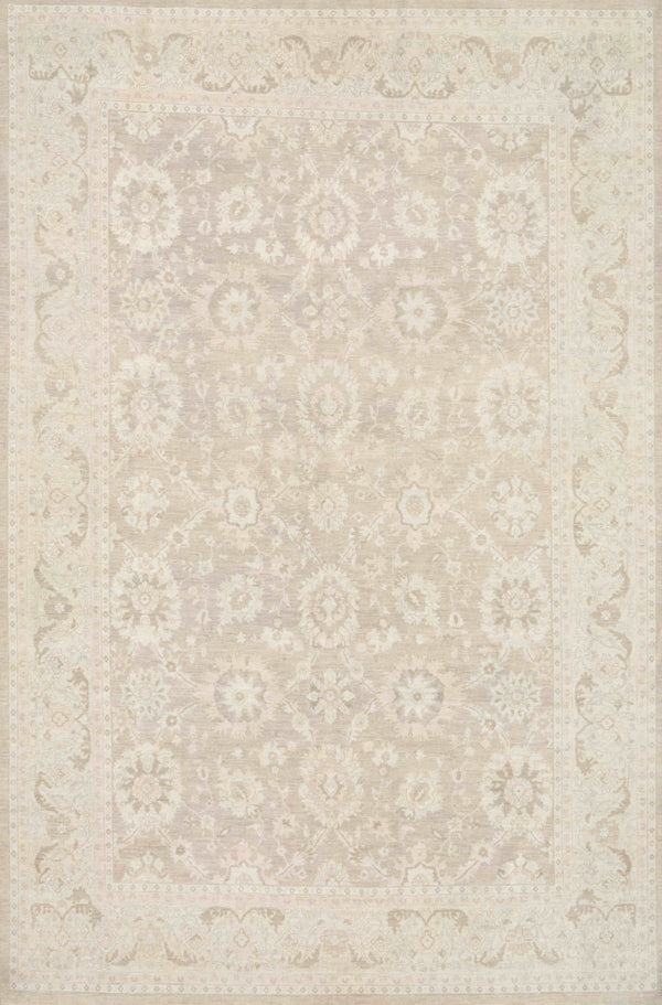 Pasargad Denver Hand-Knotted Ivory Wool Area Rug 044862-PASARGAD