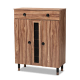 Valina Modern and Contemporary 2-Door Wood Entryway Shoe Storage Cabinet with Drawer