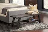 Alpine Furniture Newberry Bench, Salvaged Grey 1468-24 Salvaged Grey Acacia Solids 60 x 16 x 18