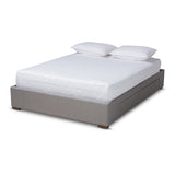 Leni Modern Contemporary Fabric Upholstered 4-Drawer King Size Platform Storage Bed Frame