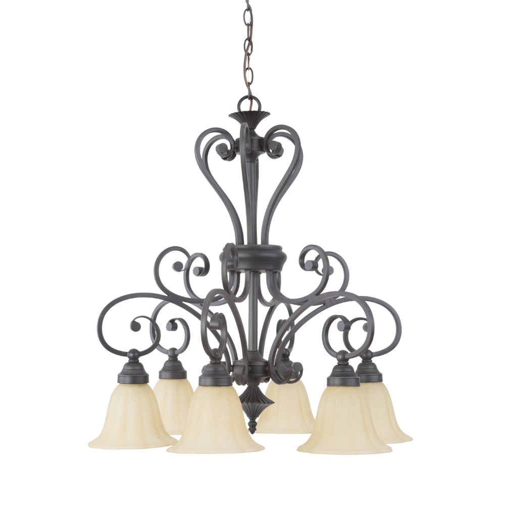 Yosemite Home Decor Florence Collection 6-Light Chandelier 95836R-6SS-YHD