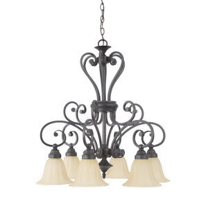 Yosemite Home Decor Florence Collection 6-Light Chandelier 95836R-6SS-YHD