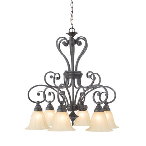 Yosemite Home Decor Florence Collection 6-Light Chandelier 95836R-6SS-YHD