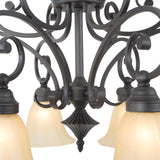 Yosemite Home Decor Florence Collection 6-Light Chandelier 95836R-6SS-YHD