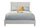 Alpine Furniture Flynn Mid Century Modern Queen Panel Bed, Gray 966G-01Q Gray Mahogany Solids & Okoume Veneer 65 x 86 x 52