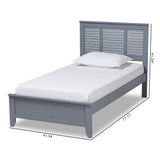 Baxton Studio Adela Modern and Contemporary Grey Finished Wood Twin Size Platform Bed