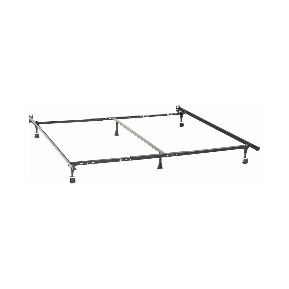 Casual Black Metal Bed Frame for Queen, Eastern King & California King with Easy Mobility Support