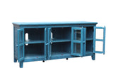 Vilo Home Mykonos 70" Solid Wood Blue TV Stand with Distressed Design VH9606 VH9606
