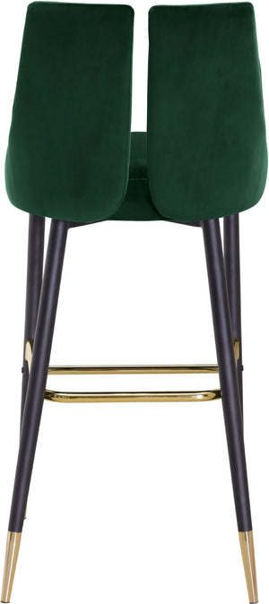 Sleek Velvet / Engineered Wood / Metal / Foam Contemporary Green Velvet Stool - 19.5" W x 22" D x 41" H